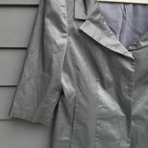 Ann Taylor Shiny Gray Jacket size 10 - Picture 8 of 11
